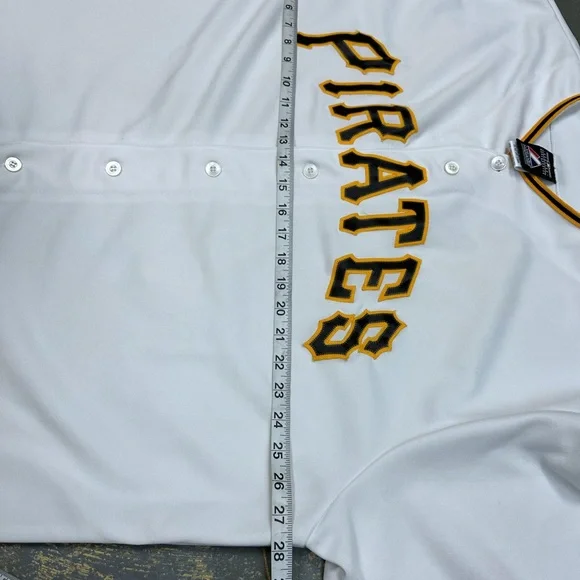 Majestic Gregory Polanco 25 Pittsburgh Pirates Jersey Stitched XXL MLB Baseball - Picture 6 of 8